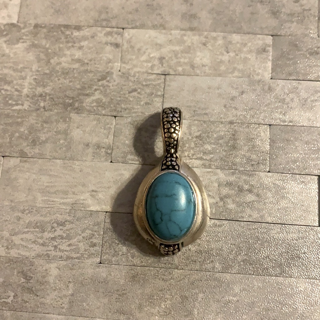 Sterling Silver Turquoise Necklace Pendant